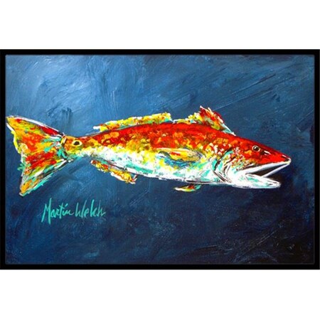 Carolines Treasures Carolines Treasures MW1093JMAT 24 x 36 in. Fish - Red Fish Red for Jarett Indoor Or Outdoor Doormat MW1093JMAT